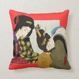 Japanese Art Design Throw Pillows