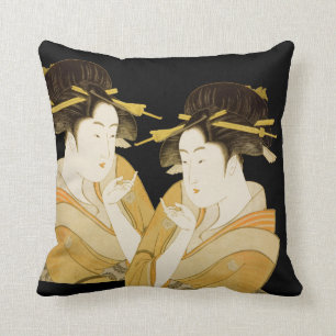 Japanese Art Design Throw Pillows