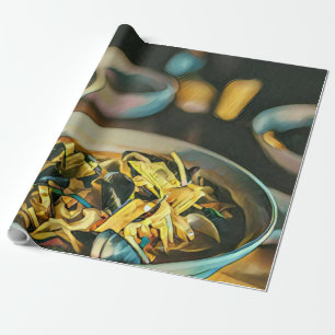 Japanese Art For Food Lovers Wrapping Paper