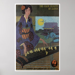 Japanese Art Japan Travel Poster JAL Print