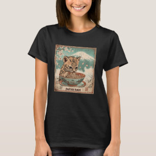 Japanese Art Mt. Fuji Noodles Lover Cub Tiger Rame T-Shirt