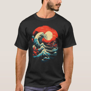 Japanese Art Ocean Wave Tsunami Kanagawa Japan Gif T-Shirt