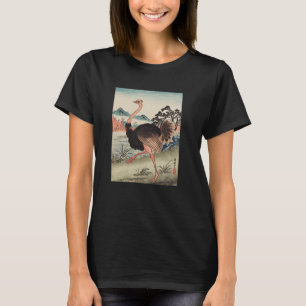 Japanese Art Ostrich Kyosai Vintage Japan Artwork T-Shirt