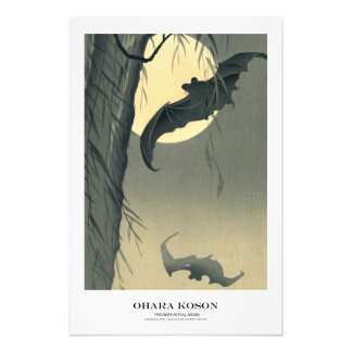 Japanese Art Print - Ohara Koson - Bats
