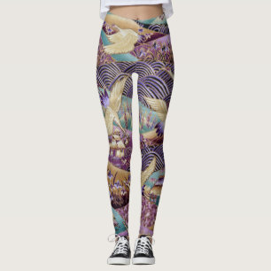 Japanese Art Print Pattern Design Leggings