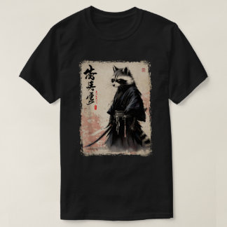 Japanese Art Racoon Samurai T-Shirt