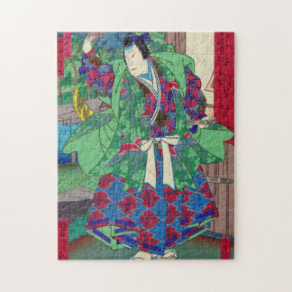 Japanese Art - Samurai In Kabuki Show Jigsaw Puzzle