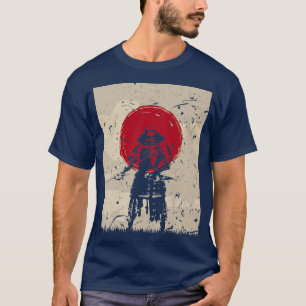 Japanese Art Samurai Vintage Fighter Retro Design T-Shirt