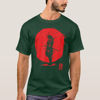 Japanese Art Samurai Vintage Fighter Retro Design T-Shirt