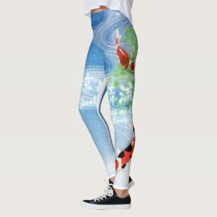 Japanese art -Shoot the breeze and clear stream - Leggings