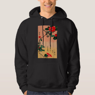 Japanese Art Sunset Bird Cherry Blossom Graphic Hoodie