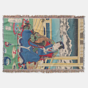 Japanese Art throw blanket