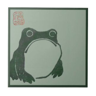 Japanese art ukiyo frog tile