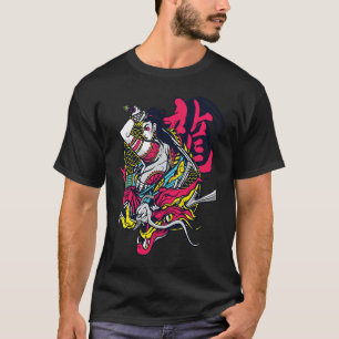 Japanese Artwork Japanese Aesthetic Dragon Woman W T-Shirt