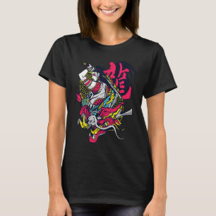 Japanese Artwork Japanese Aesthetic Dragon Woman W T-Shirt