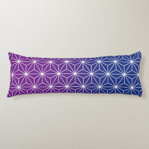Japanese Asanoha Blue & Purple Body Cushion