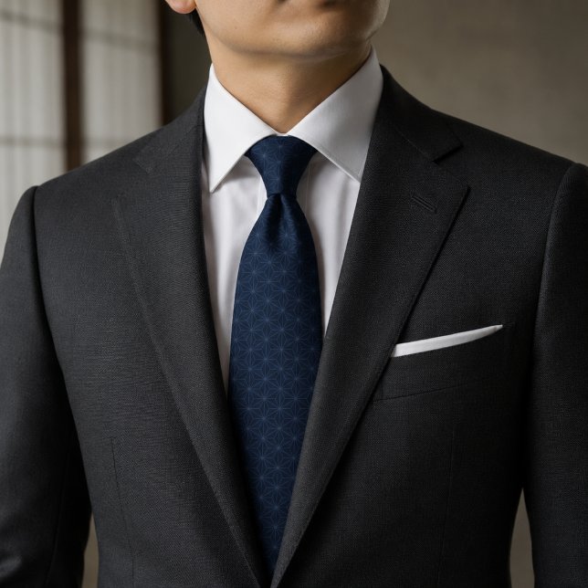 Japanese Asanoha Leaf Monochrome Tie (Creator Uploaded)