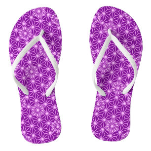 Japanese Asanoha or Star Pattern, amethyst purple Jandals