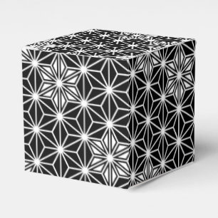 Japanese Asanoha pattern - black and white Favour Box