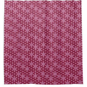 Japanese Asanoha pattern - burgundy Shower Curtain
