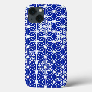 Japanese Asanoha pattern - cobalt blue iPhone 13 Case