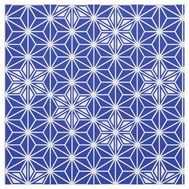 Japanese Asanoha pattern - cobalt blue Fabric (Swatch)