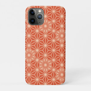 Japanese Asanoha pattern - coral orange Case-Mate iPhone Case
