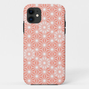 Japanese Asanoha pattern - coral pink Case-Mate iPhone Case