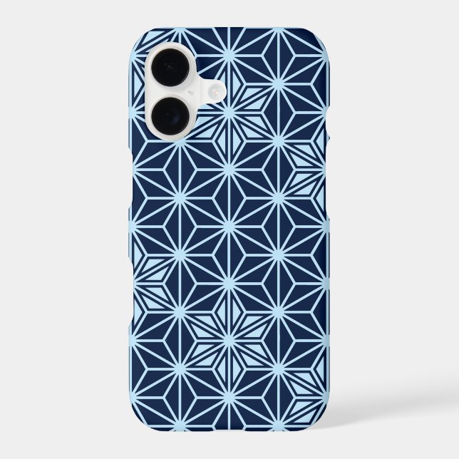 Japanese Asanoha pattern - indigo blue (Back)