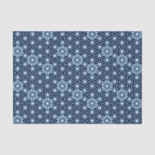 Japanese Asanoha pattern - Indigo Blue Tissue Paper