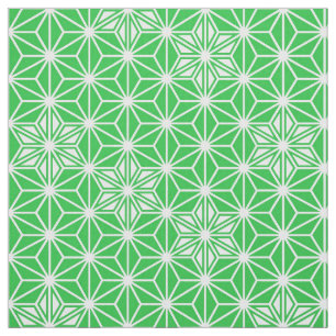 Japanese Asanoha pattern - jade green Fabric
