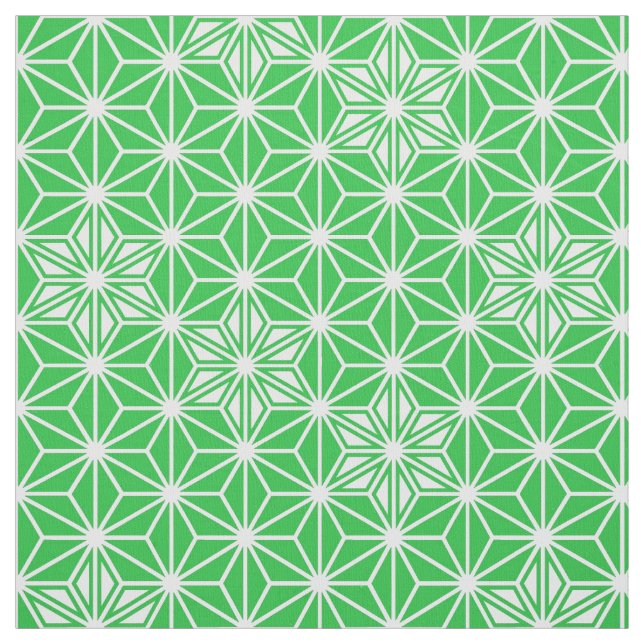 Japanese Asanoha pattern - jade green Fabric (Swatch)