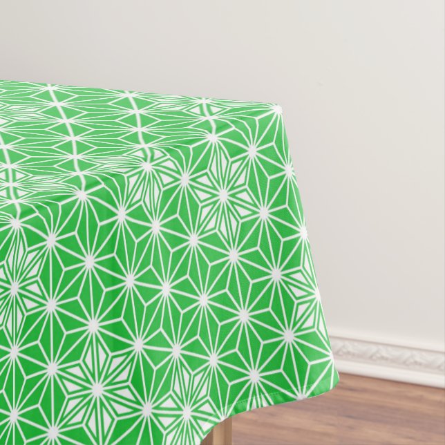 Japanese Asanoha pattern - jade green Tablecloth (In Situ)