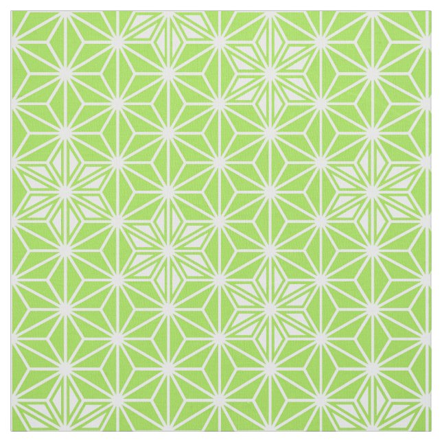 Japanese Asanoha pattern - light lime green Fabric (Swatch)