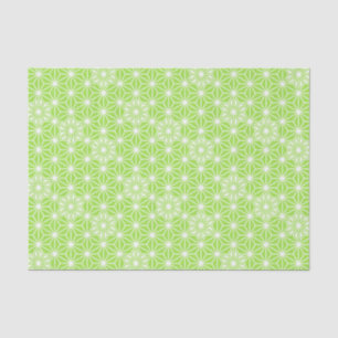 Japanese Asanoha pattern - light lime green Tissue Paper
