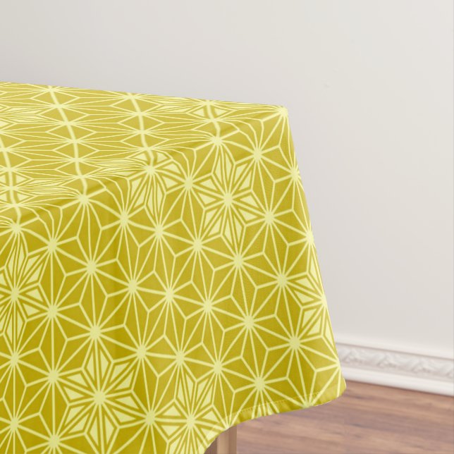 Japanese Asanoha pattern - mustard gold Tablecloth (In Situ)