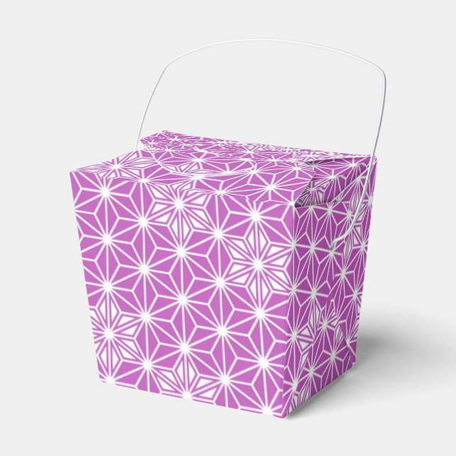 Japanese Asanoha pattern - orchid Favour Box (Front Side)