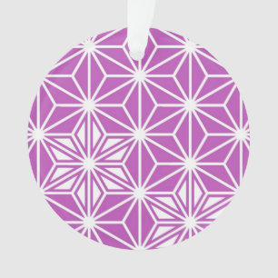 Japanese Asanoha pattern - orchid Ornament