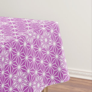 Japanese Asanoha pattern - orchid Tablecloth