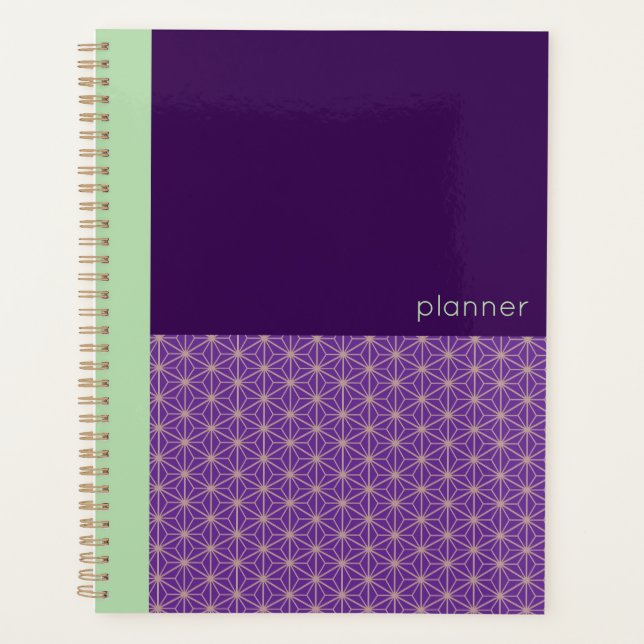 Japanese Asanoha Pattern Planner (Front)