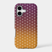 Japanese Asanoha Traditional Print Burgundy & Gold
