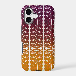 Japanese Asanoha Traditional Print Burgundy & Gold