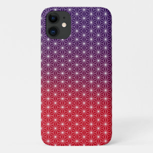 Japanese Asanoha Traditional Print Red & Purple Case-Mate iPhone Case