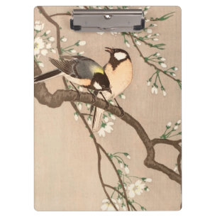 Japanese Asian Bird Chickadee Songbird Clipboard