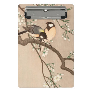 Japanese Asian Bird Chickadee Songbird Mini Clipboard