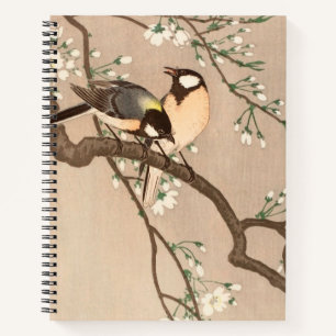 Japanese Asian Bird Chickadee Songbird Notebook