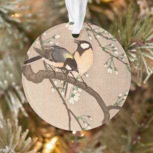 Japanese Asian Koson Bird Chickadee Songbird Ornament