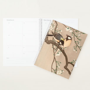 Japanese Asian Koson Bird Chickadee Songbird Planner