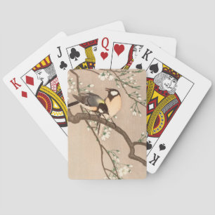 Japanese Asian Koson Bird Chickadee Songbird Playing Cards