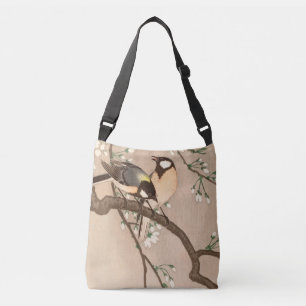 Japanese Asian Ohara Koson Bird Chickadee Songbird Crossbody Bag
